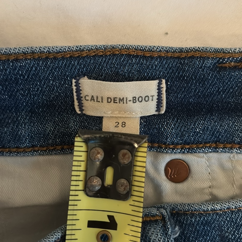 Madewell Cali Demi-Boot medium wash cropped ankle denim - Picture 6 of 8